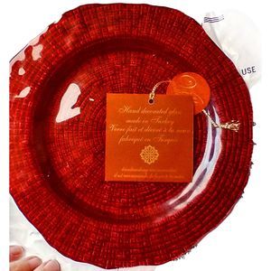 Villa Handcrafted Glass Dessert Plate Set of 4